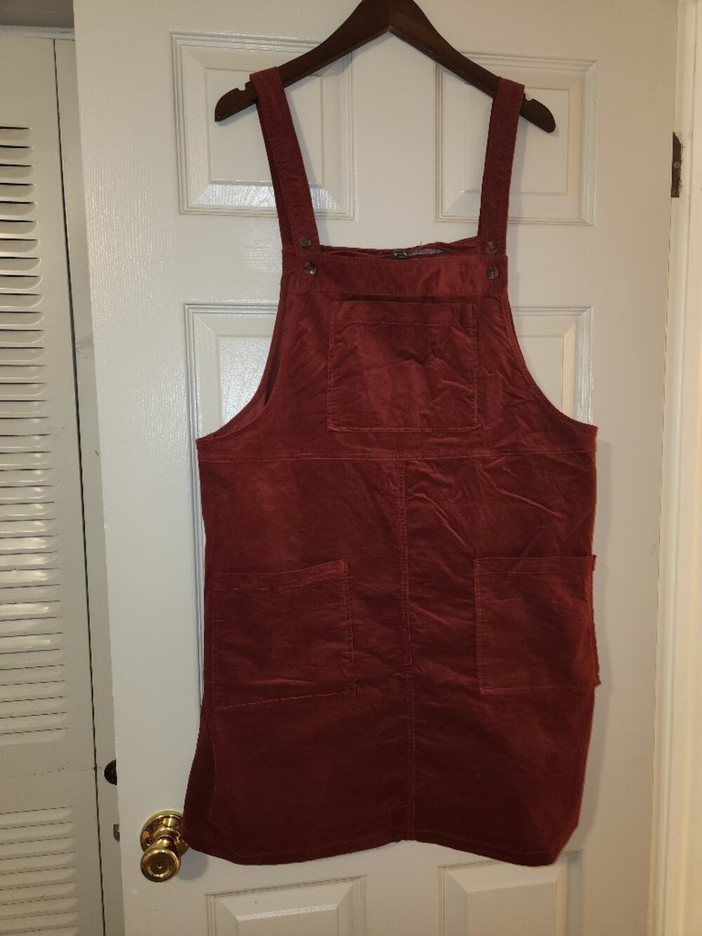 Forever 21+ Burgundy Corduroy Overall Dress – Women’s Size 2X